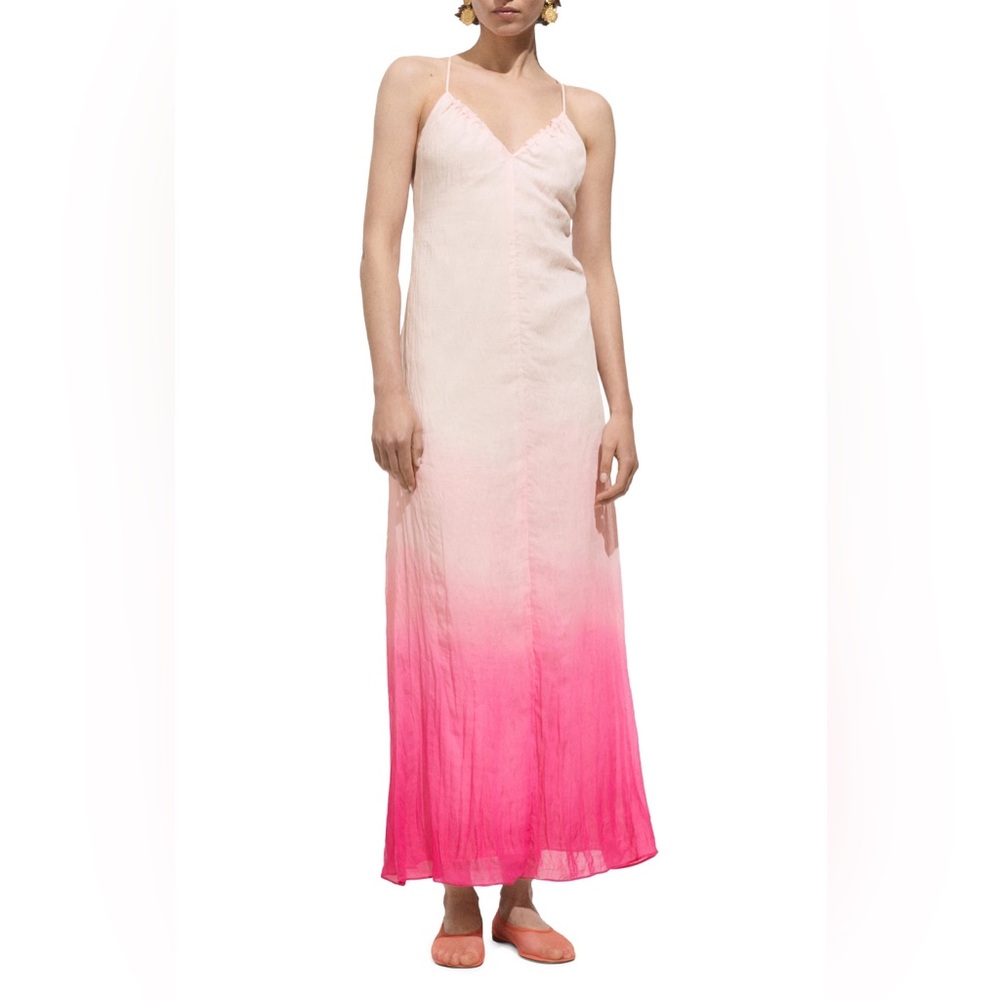 Mango dress Pink Ombré Maxi Sundress MANGO NWT size medium